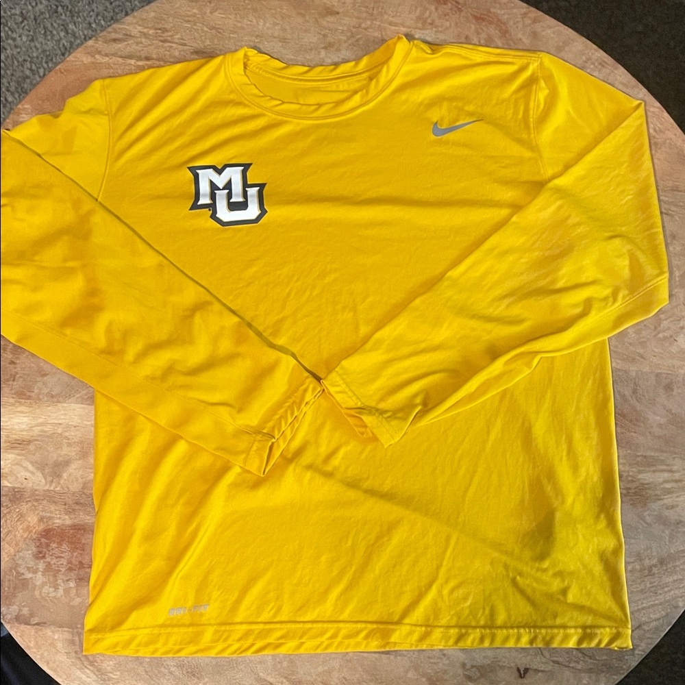 Nike Dri-Fit Marquette Yellow Long Sleeve Men's Tee